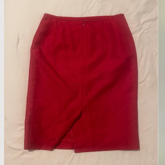 Pencil Work Business Casual Classy Classic Girly Cherry Boss Girl Midi Skirt - Picture 4 of 6